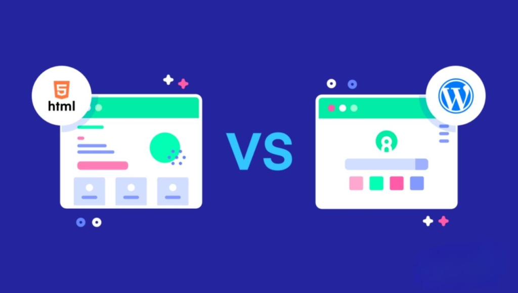 الفرق بين ووردبريس و html